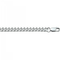 Zilveren collier met geslepen gourmette schakel. De schakelbreedte is 4.8mm. - 10787