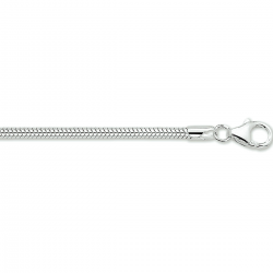 Slangencollier zilver - 18788