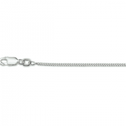 zilveren gourmet collier , 4 zijden geslepen 1,4mm  50cm - 19057