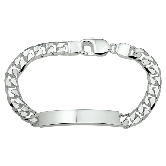 Zilveren naamplaat armband - 20757