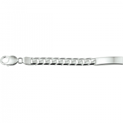 Zilveren naamplaat armband - 20757