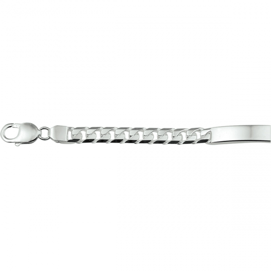 Zilveren naamplaat armband - 20757