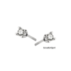 witgouden 4 poots oorstekers 2x 0,05 crt - 21765