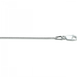 Zilveren slangcollier, 45 cm. - 22289