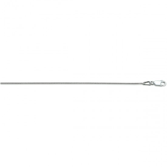 Zilveren slangcollier, 45 cm. - 22289