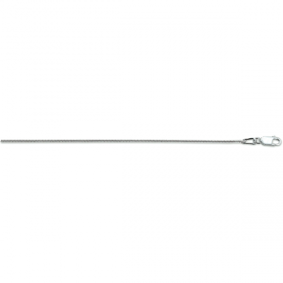 Zilveren slangcollier, 45 cm. - 22289