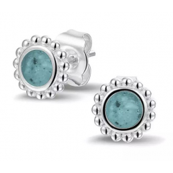Silver ear studs/ball - 22477