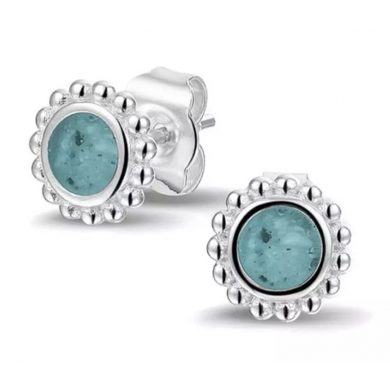 Silver ear studs/ball - 22477
