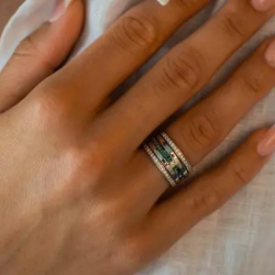 Ring/ Silver band/zirkonia - 22480