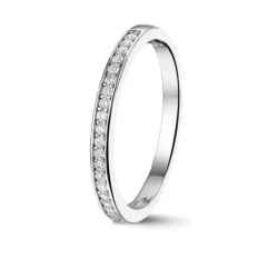 Silver side ring met zirkonia - 22481