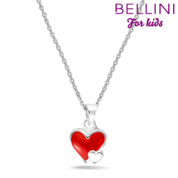 Bellini zilv. hanger rood met hart - 22669