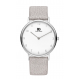 Danish Design Sydney Silver Grey Dames Horloge met lederen band. - 22802