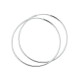 Zilveren oorringen (diameter 32mm) met een ronde buis en een scharnier-sluiting. - 10852