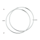 Zilveren oorringen (diameter 32mm) met een ronde buis en een scharnier-sluiting. - 10852