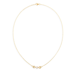 Collier14 karaat  met zirkonia. lengte 45cm - 23123