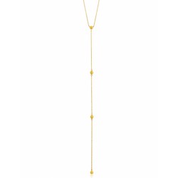 Gold plated modern Beaded Y Necklace - 23381