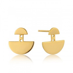 Gold plated Geometry  Ear Jackets - 23335