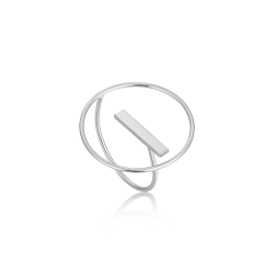 Zilveren Modern circle Adjustable Ring - 23402