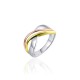 Gisser Ring Silver Tri color plated - 23486