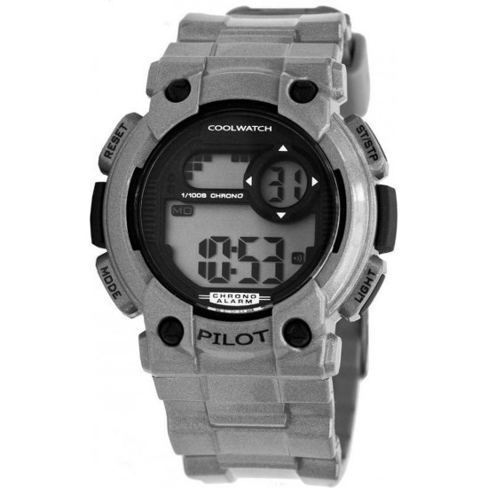 Coolwatch Kids Horloge Pilot Zilver Digitaal - 23560