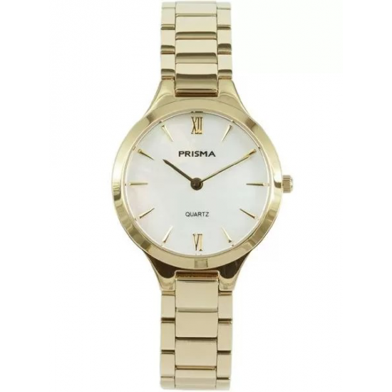 Prisma horloge Dames edelstaal Parelmoer 5 ATM - 23571