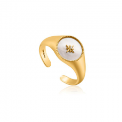 Mother of Pearl Emblem Signet Rg. - 23910