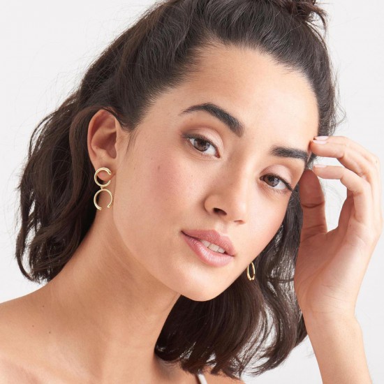 Luxe Double Curve earrings - 23914