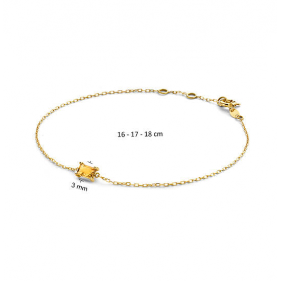 Jackie Medina Citrine bracelet 585 geelgoud - 24939