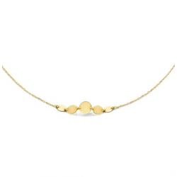 Jackie fez disc Necklace 585 geelgoud - 24940