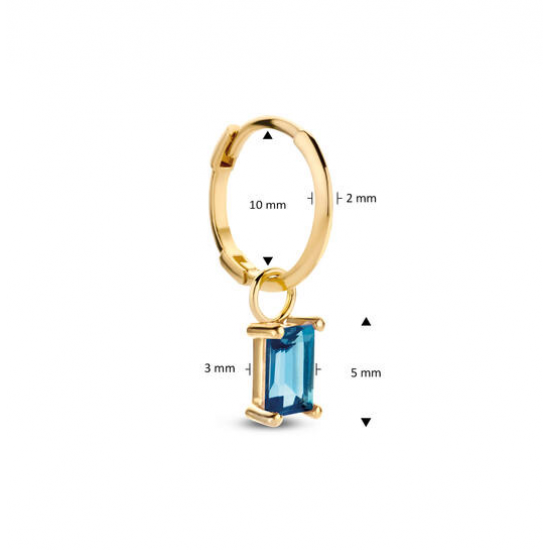 Jackie Topaz single Earring 585 geelgoud - 24943