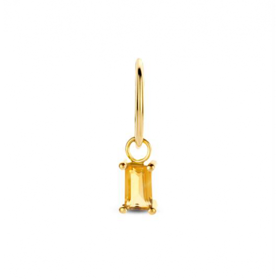 Jackie citrien single earring 585 geelgoud - 24944