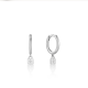 Silv. padlock Huggie Hoop Earring S - 24945
