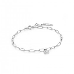 Silver Chunky Chain padlock bracelet M - 24950