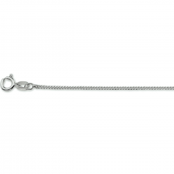 Witgouden gourmet collier lengte 41+4cm - 24610