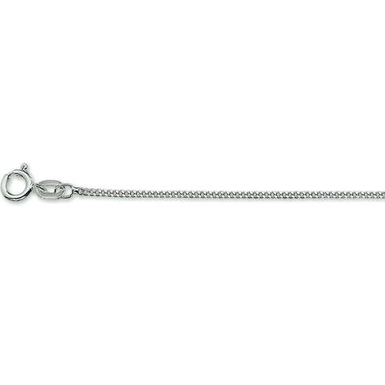 Witgouden gourmet collier lengte 41+4cm - 24610