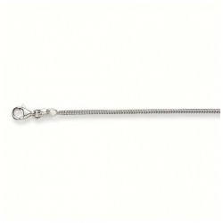 Zilveren lengte collier slang - 24617
