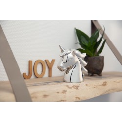 Spaarpot Unicorn zilver kleur - 24751