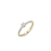 Gisser Geelgouden ring met zirkonia. - 24983