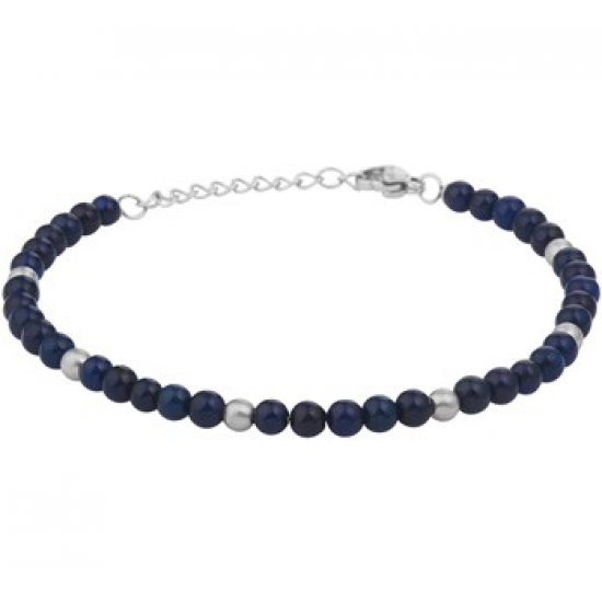 Heren armband lapis 4,5mm - 24426