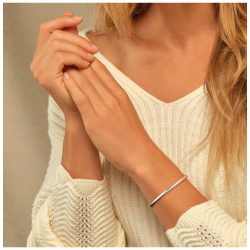 Bangle Ovaal massief zilver 925 - 24723