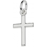 Kruisje glans 16x9mm zilver - 24393