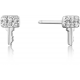 Silver Key Sparkle Stud earring S - 24952