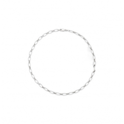 Zilveren schakel collier  close for ever. - 24790