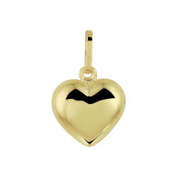 Geelgouden hanger hart. - 21723