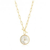 Mother of Pearl T-Bar Necklace M - 24034