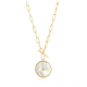 Mother of Pearl T-Bar Necklace M - 24034