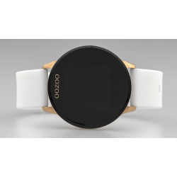 Oozoo smartwatch rosÚ kleur/witte kunststof band - 24231
