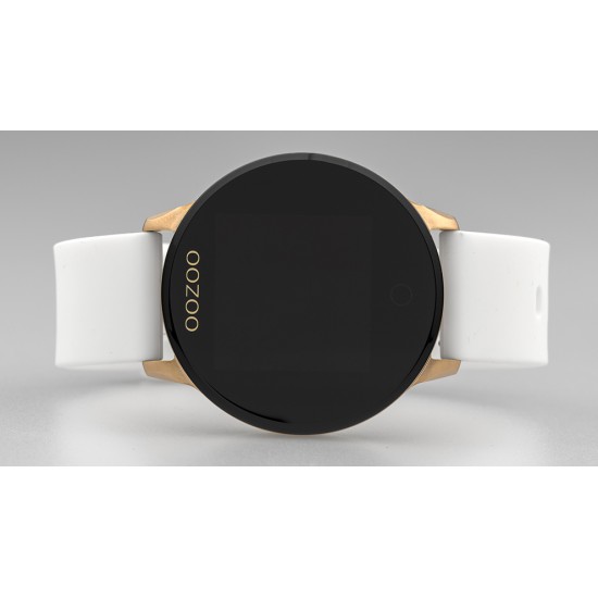 Oozoo smartwatch rosÚ kleur/witte kunststof band - 24231