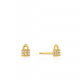 Under lock and key stud Earrings Goud op zilver - 24963