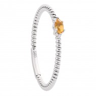 Gedraaide ring met citrien geelgoud - 23983